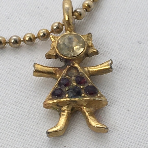 Vintage, 1990’s K.I.S Long Birthstone Brats Necklace, 1 boy, 2 girls - Picture 4 of 6